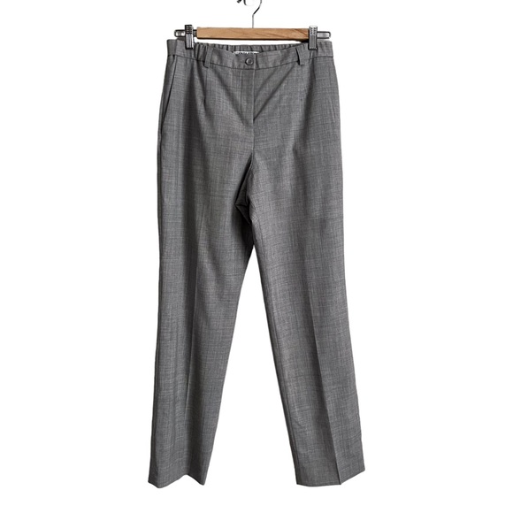 Pendleton Grey Wool Blend Straight Leg Trousers Office Minimal Neutral 6 Petite - Picture 1 of 8